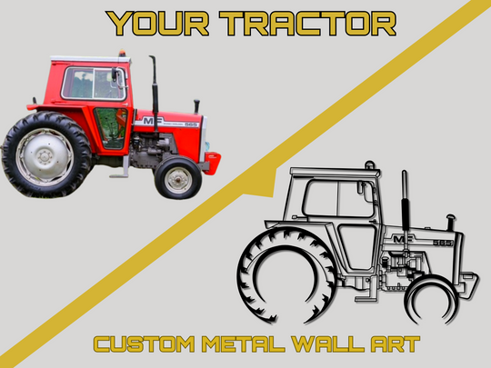 Custom Tractor Design - Your Custom Tractor Silhouette Metal Wall Art
