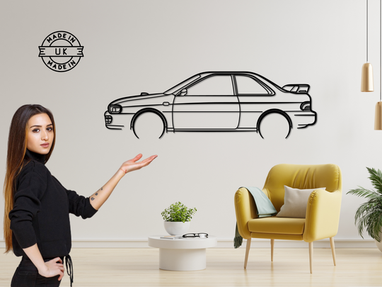 Impreza Turbo 1994-2004, Silhouette Metal Wall Art