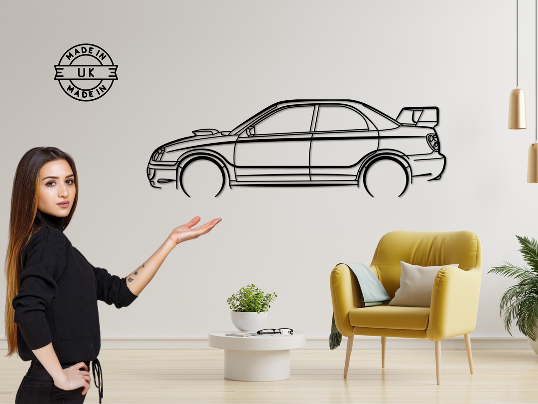 Impreza WRX STI 04-05, Silhouette Metal Wall Art