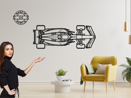 F1 2024 Top design, Detailed Silhouette Metal Wall Art